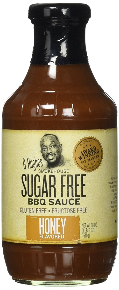 G HUGHES: Sugar Free Barbecue Sauce Honey Flavor, 18 oz - 0026825000124
