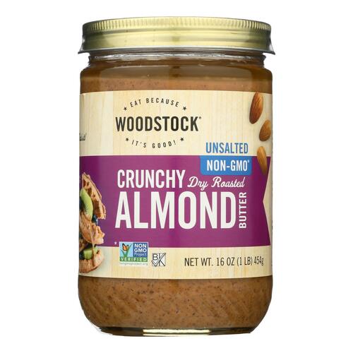 Woodstock Unsalted Non-gmo Crunchy Dry Roasted Almond Butter - 1 Each 1 - 16 Oz - 026938125349