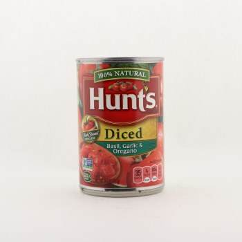 HUNTS Diced Tomatoes With Basil Garlic And Oregano, 14.5 OZ - 0027000378953