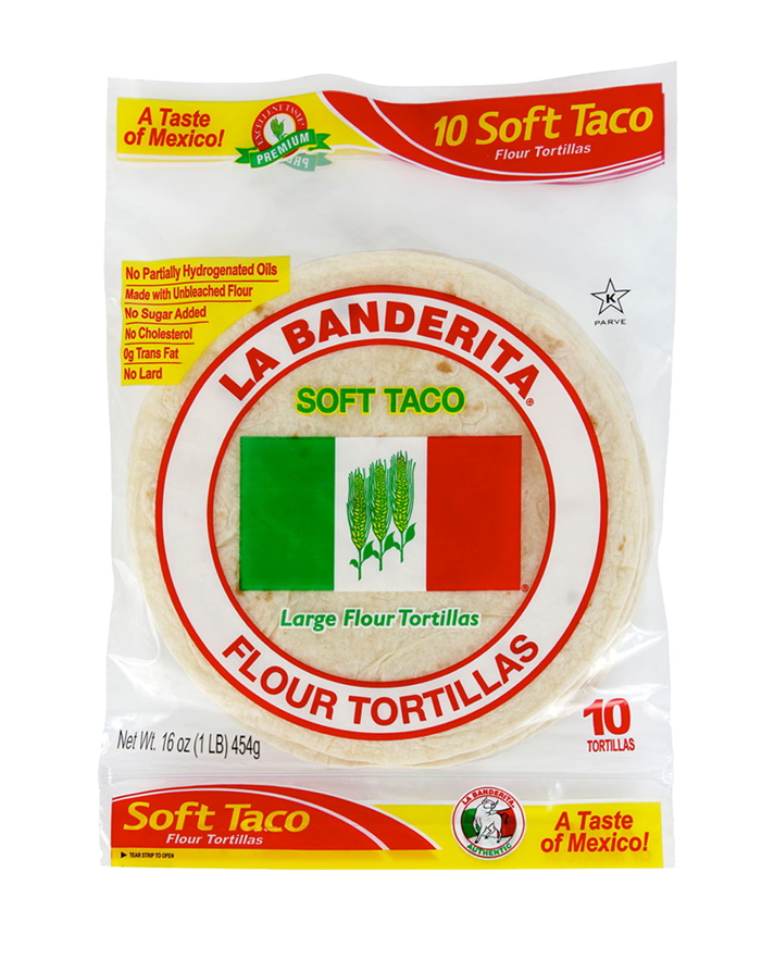 LA BANDERITA: Totilla Whole Wheat 6 in 16 ct, 16 oz - 0027331000486
