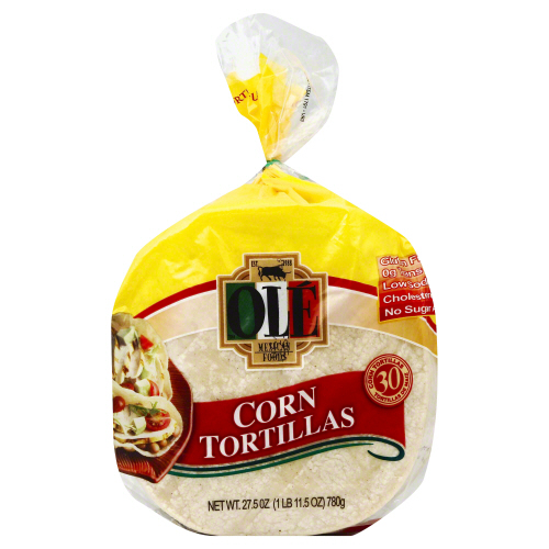 OLE MEXICAN: Tortilla White Corn 30 Counts, 27.5 oz - 0027331001797