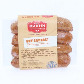 Chef martin, bauernwurst smoked garlic sausage - 0027466001464