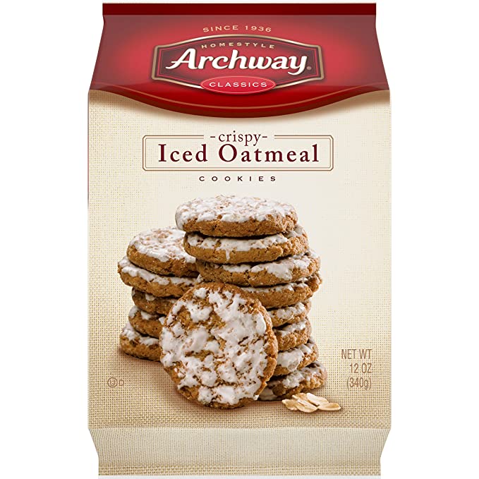 Archway Homestyle Cookies Crispy Bites Iced Oatmeal - 027500095336