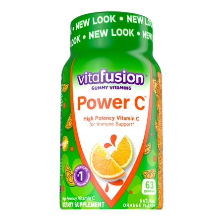 vitafusion Power C Gummy Immune Support* With Vitamin C Delicious Orange Flavor 63ct (21 Day Supply) From America’s Number One Gummy Vitamin Brand - 027917001920