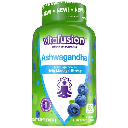 Vitafusion Ashwagandha Gummies – Clinically Shown Adaptogen Sensoril Ashwagandha 125mg Per Serving – Help Manage Stress - 60 Count - 027917300160