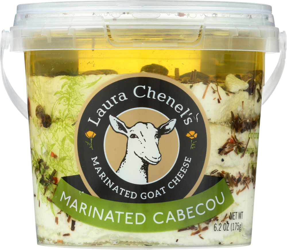 LAURA CHENEL’S: Marinated Cabecou Thyme & Rosemary Goat Cheese, 6.20 oz - 0027958221035
