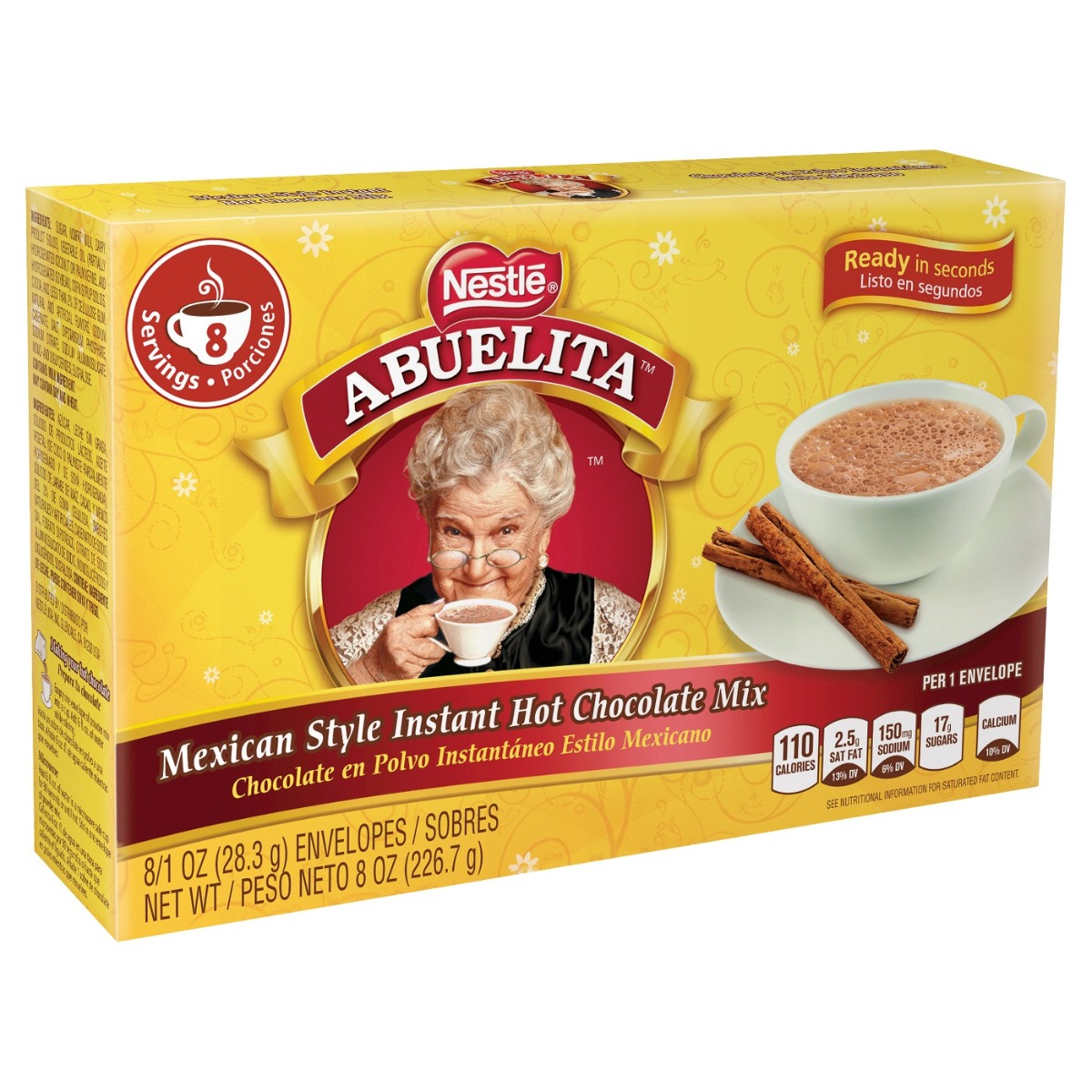 ABUELITA: Instant Hot Chocolate Mix 8-1oz, 8 oz - 0028000525538