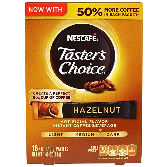 Nescafe, Taster'S Choice, Instant Coffee Beverage, Hazelnut - 028000703226