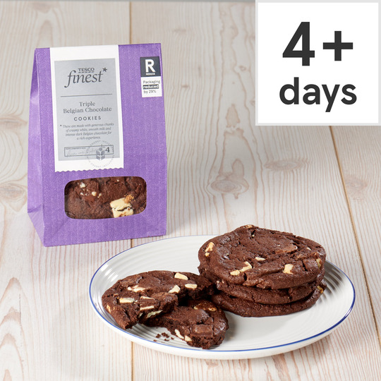 Tesco Finest Triple Chocolate Cookie 4 Pack - 0281720000000