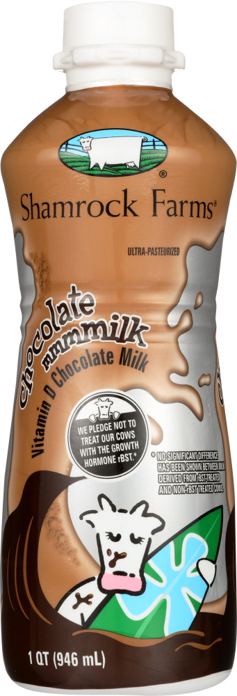 SHAMROCK FARMS: Whole Chocolate Milk, 32 oz - 0028300000339