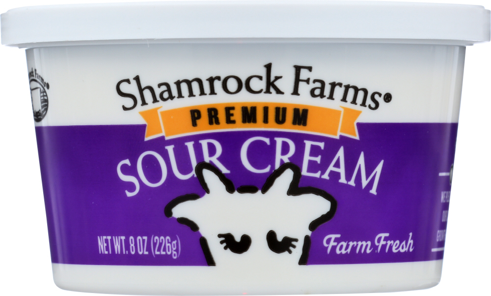 SHAMROCK FARMS: Traditional Sour Cream, 8 oz - 0028300000667