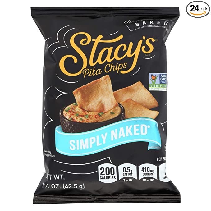  Stacy's Pita Chips, Simply Naked, 1.5-Ounce Bags (Pack of 24)  - 028400094481