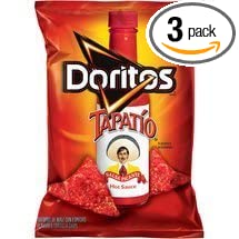  Frito Lay, Doritos® Brand, Tapatio Hot Sauce Flavored Tortilla Chips, 9.75oz Bag (Pack of 3) - 766789929924