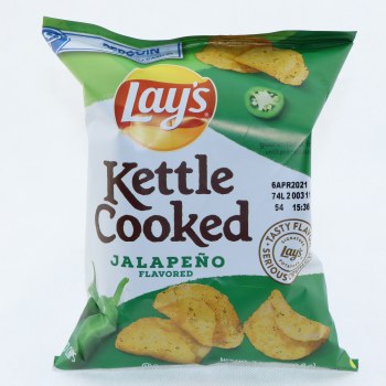 Jalapeno Flavored Kettle Cooked Potato Chips, Jalapeno - 028400324878