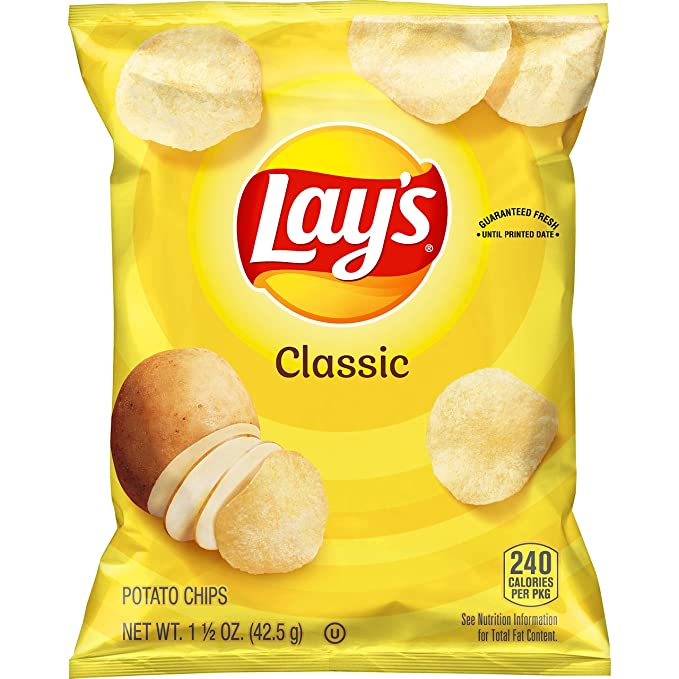  Lay's Classic Potato Chips, 1.5 Ounce (Pack of 64) - 028400443593