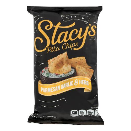 Stacy's Pita Chips Parmesan Garlic And Herb Pita Chips - Parmesan Garlic - Case Of 12 - 7.33 Oz. - 028400564649