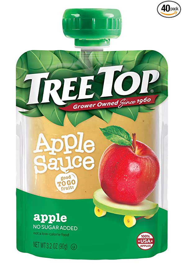  Tree Top Apple Sauce Pouches, 3.2 oz, 40 Pouches - 028700045589