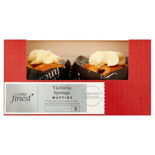 Tesco Finest Victoria Sponge Muffins 2 Pack - 0287550000000