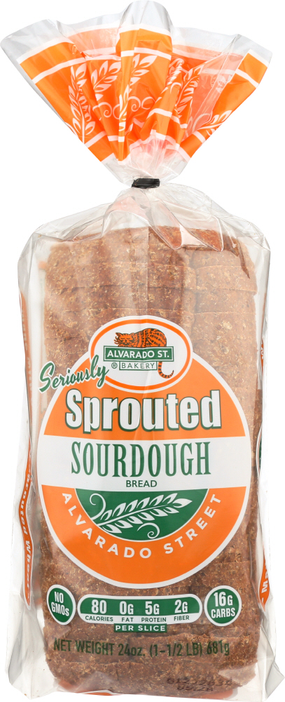 ALVARADO STREET BAKERY: Sprouted Sourdough Bread, 24 oz - 0028833050306
