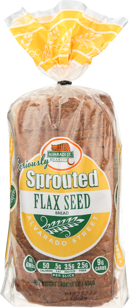 ALVARADO STREET BAKERY: Essential Flax Seed Bread, 16 oz - 0028833150006