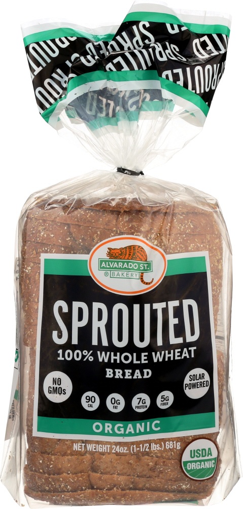 ALVARADO STREET BAKERY: Whole Wheat Bread 100% Sprouted, 24 oz - 0028833170301