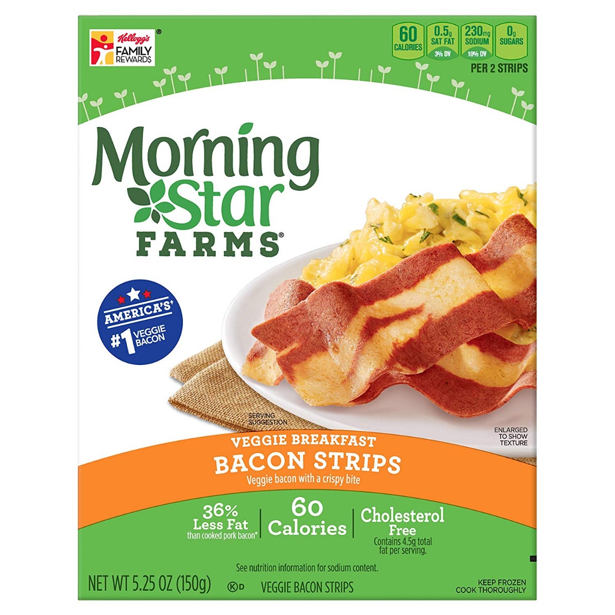 MORNINGSTAR FARMS: Veggie Breakfast Bacon Strips, 5.25 oz - 0028989971951