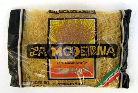 La Moderna Pasta Vermicelli Thin Noodles from Mexico, 7 ounces, pack of 3 - 029243000011