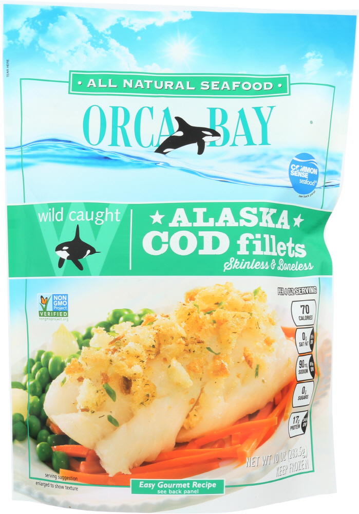 ORCA BAY: Wild Caught Cod Fillets, 10 oz - 0029714170809