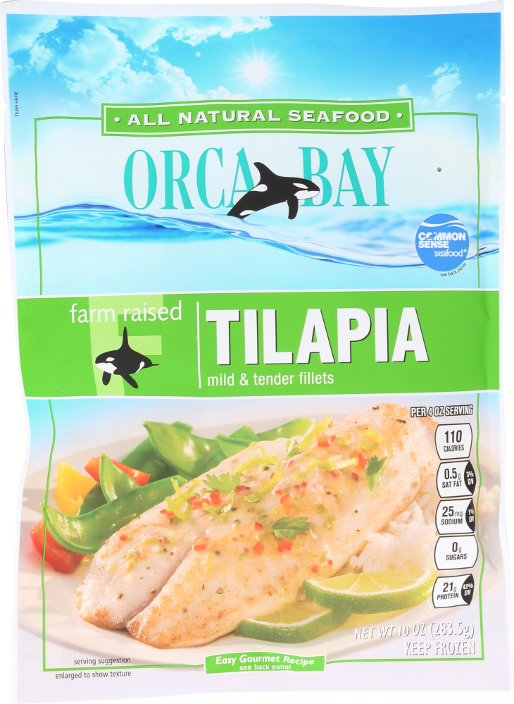 ORCA BAY: Tilapia Fillets, 10 oz - 0029714171202