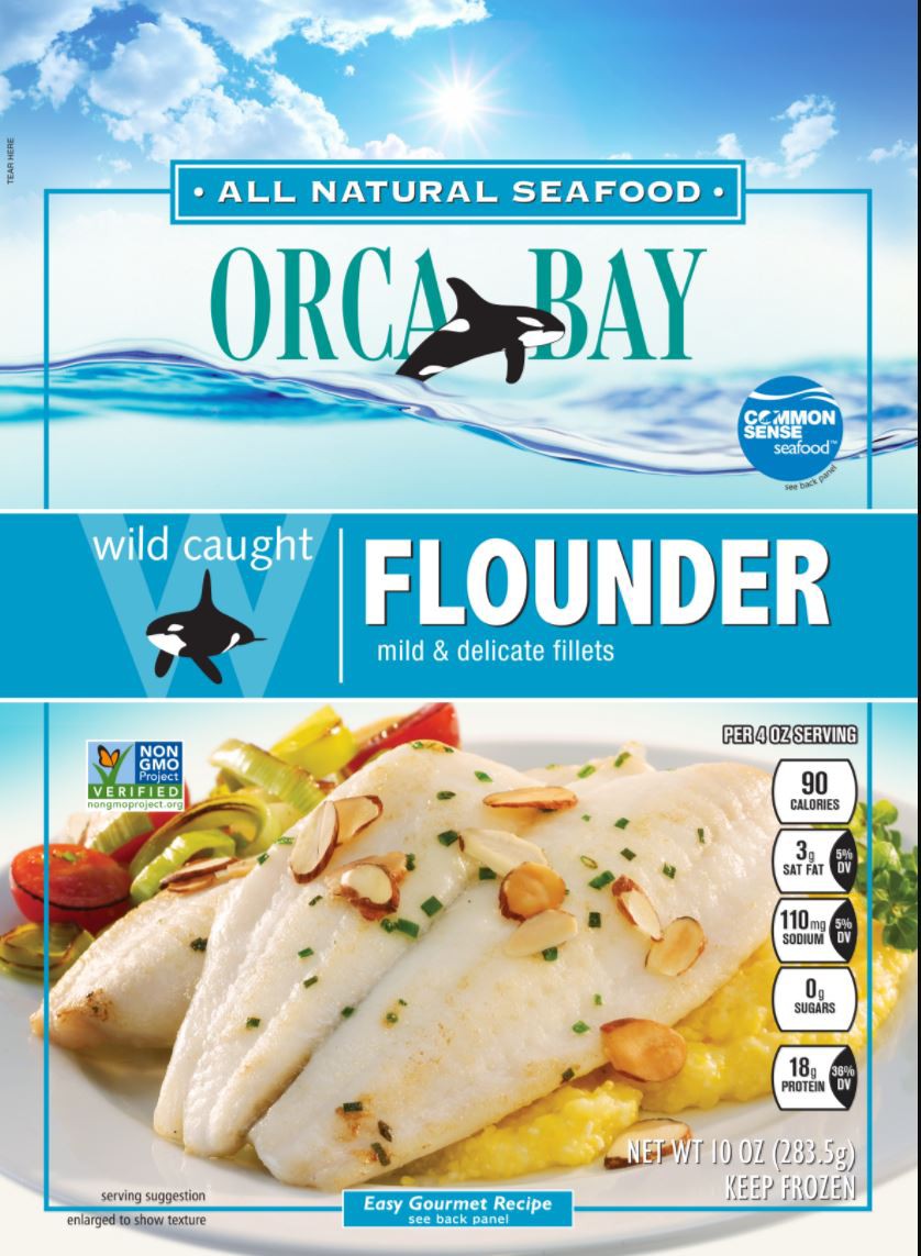 ORCA BAY: Flounder Mild & Delicate Fillets, 10 oz - 0029714171301