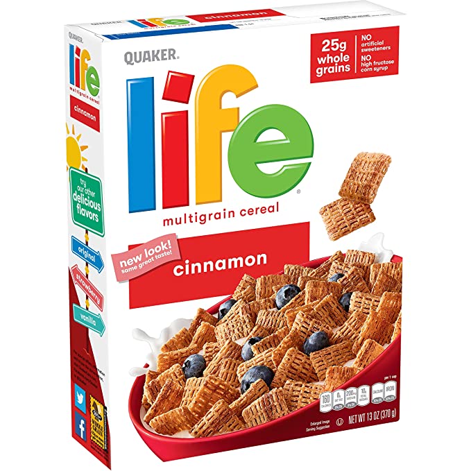 Quaker Cinnamon Life Cereal, 13 Oz - 030000063224