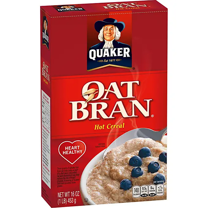  Quaker Hot Oat Bran Hot Cereal, 16 Ounce Box - 030000070604