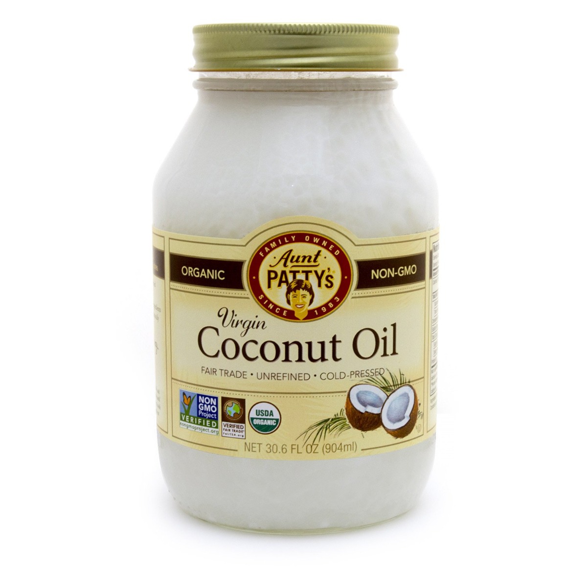 Unrefined Organic Virgin Coconut Oil, Unrefined - 030042095504