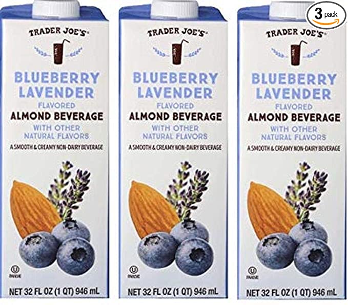  Trader Joe's Blueberry Lavender Flavored Almond Beverage 3-Pack  - 030112582071