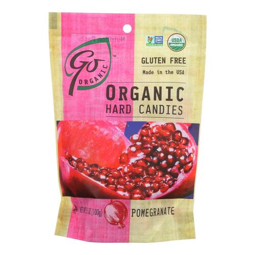 Go Organic Hard Candy - Pomegranate - 3.5 Oz - Case Of 6 - 0030568115212