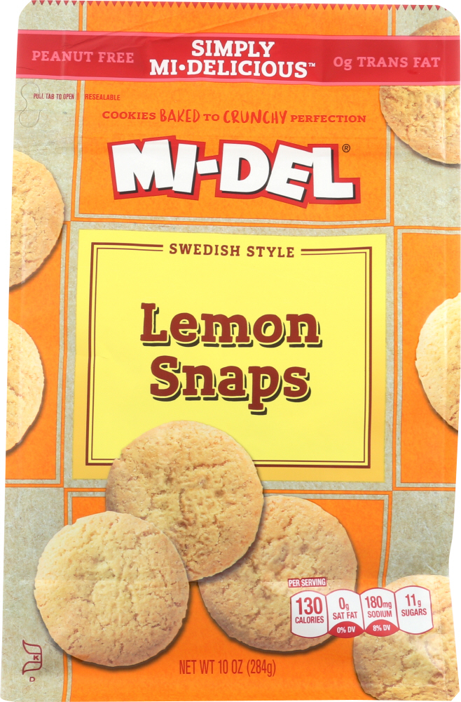 MIDEL: Cookies Snap Lemon, 10 oz - 0030684035036