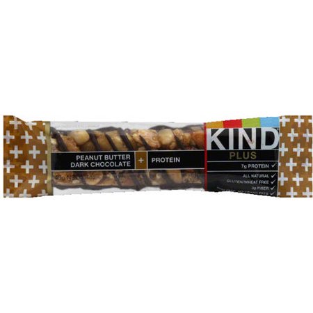 KIND Plus Peanut Butter Dark Chocolate + Protein Snack Bar, 1.4 oz (Pack of 12) - 030684414923