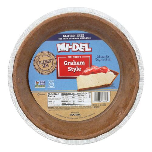 MI-DEL: Pie Crust, Graham Style, 7.1 oz - 0030684790232