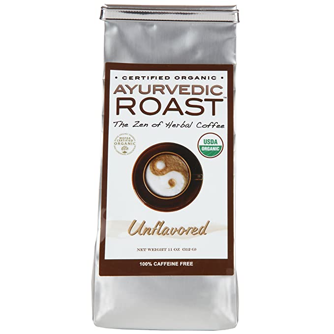 Ayurvedic Roast - Top Caffeine Free Certified Organic Coffee Substitute - Natural Grain Beverage and Herbal Blend that is a Great Non Acidic Coffee Alternative - 030915198196
