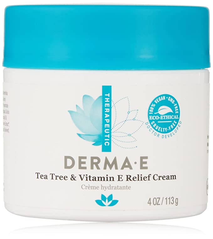 derma e Soothing Skin Treatment, Tea Tree & E Antiseptic Crme, 4 oz (113 g)  - 030985091250