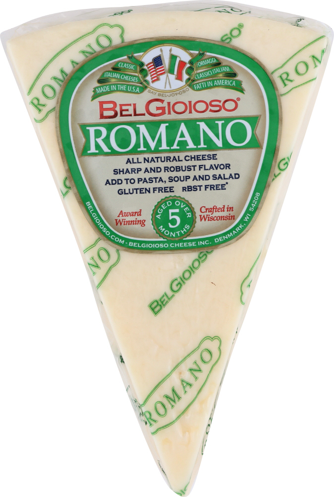 BELGIOIOSO: Romano Cheese Wedge, 8 oz - 0031142526851