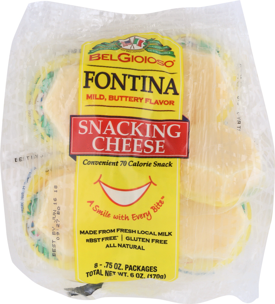 BELGIOIOSO: Fontina Snacking Cheese, 6 oz - 0031142534887