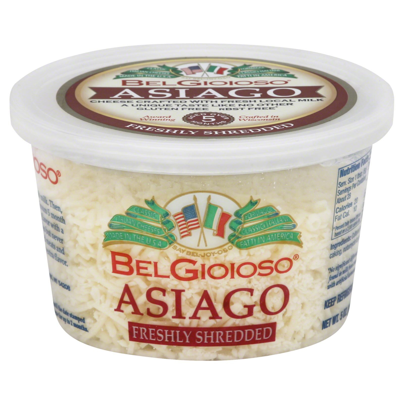 Asiago Freshly Shredded Cheese, Asiago - asiago
