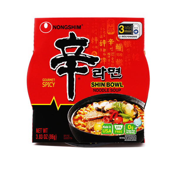 NONG SHIM: Soup Bowl Noodle Shin Gourmet, 3.3 oz - 0031146262441