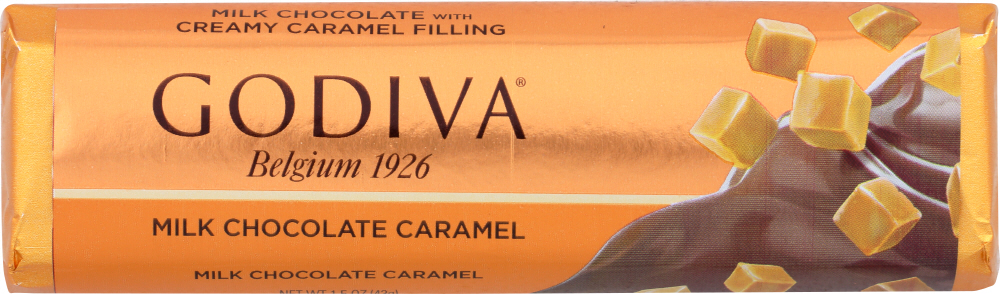 GODIVA: Chocolate Bar Milk Caramel Filled, 1.5 oz - 0031290092314