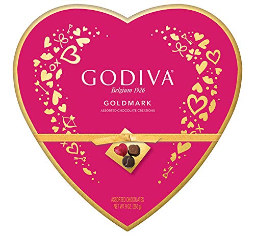 LIMITED EDITION Godiva Goldmark Assorted Chocolate Creations 9 Oz. Heart (1 per order) - 031290126804