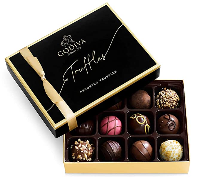 Godiva Chocolatier Signature Truffles Assorted Chocolate Gift Box, 12 pc. - 031290142217
