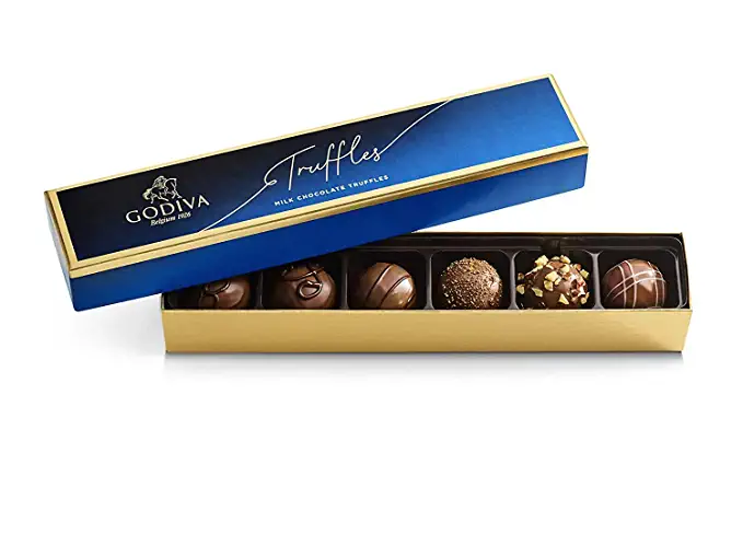  Godiva Chocolatier Truffles Assorted Gift Box, Milk Chocolate, 6 pc.  - 031290142453