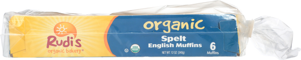 RUDI’S: Organic Spelt English Muffins, 12 oz - 0031493061056