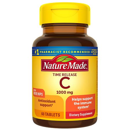 Nature Made Vitamin C 1000 MG With Rose Hips Timed Release Tablets 60 Ct - 031604016500